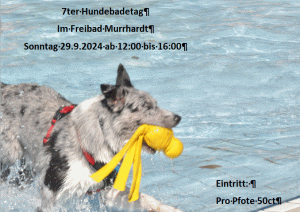 Hundebadetag Sonntag 29.09.2024